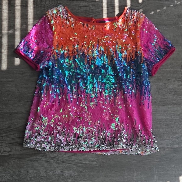 Anthropologie (Eva Franco) Vibrant Sequin Tee - Picture 1 of 3